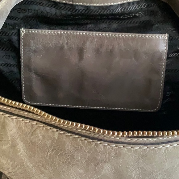 Host Pic✨🤎Prada Vitello Shine Leather Hobo Taupe - Picture 15 of 16